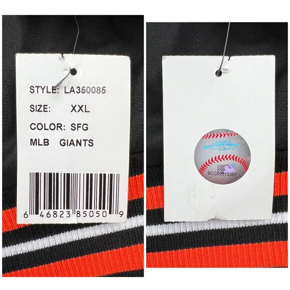 San Francisco Giants Varsity Jacket Mens 2XL XXL Black World Series G-III GIII - Picture 6 of 11